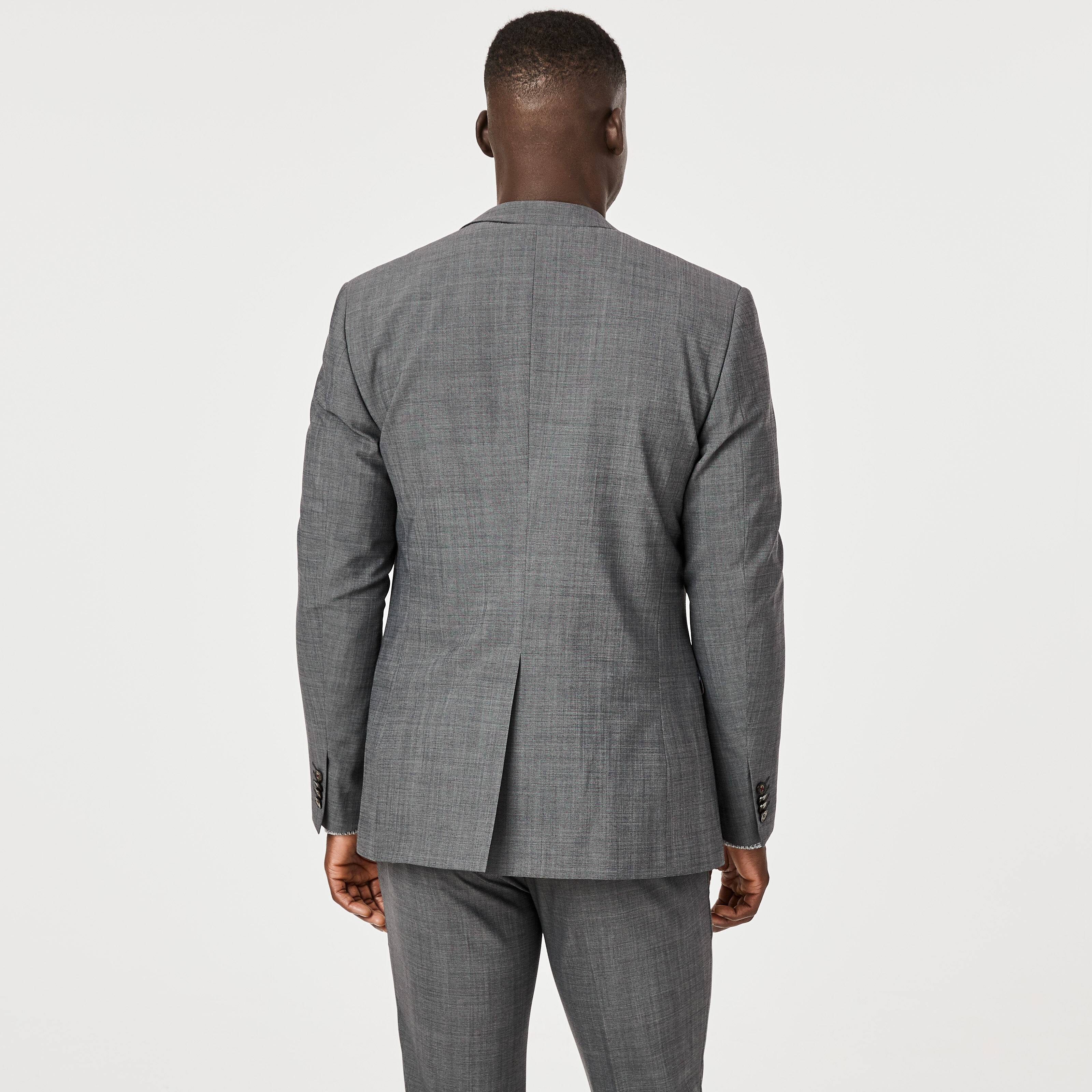 ジャケット   Grey wool tailored jacket TECHWOOL®(テックウール) ツイルテーラードジャケット ライト